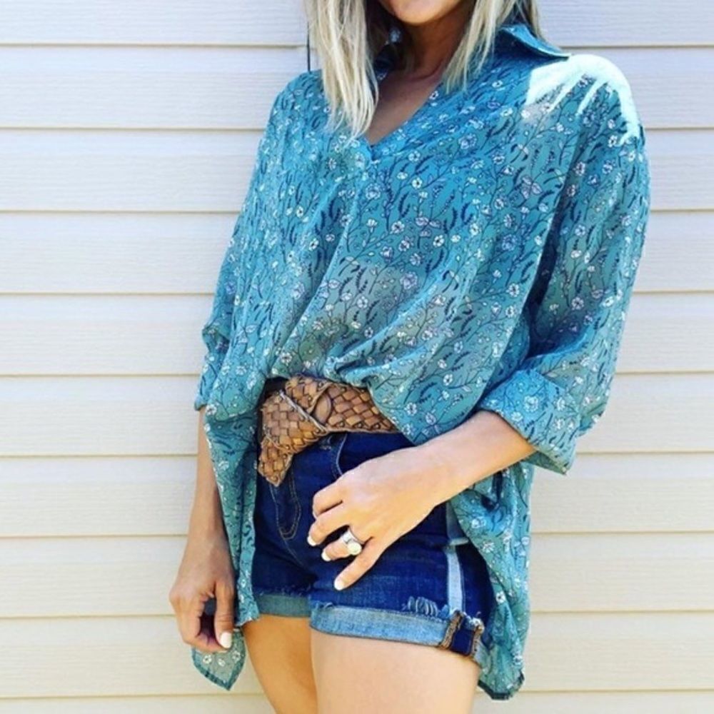 CAbi Chase Field of Flowers Blouse